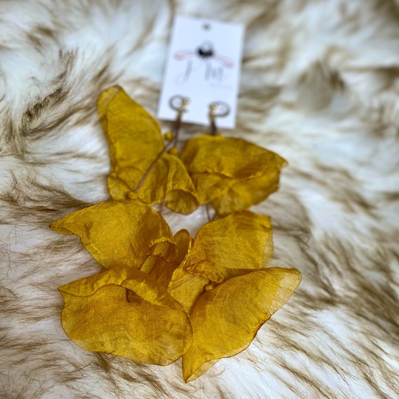 Air Bloom Drop Earrings - Marigold - Picture 4 of 8